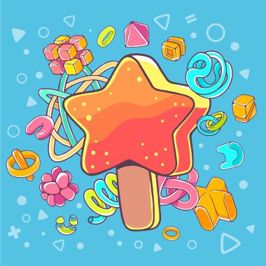 red ice cream star