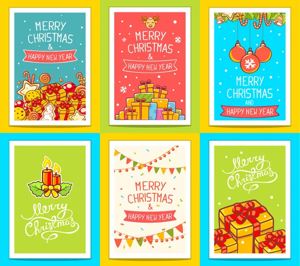 Collection of Christmas templates — Stok Vektör