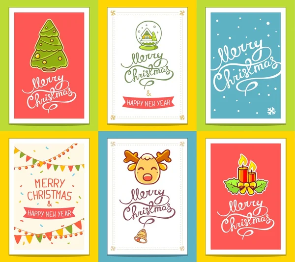 Collection of Christmas templates — Stok Vektör