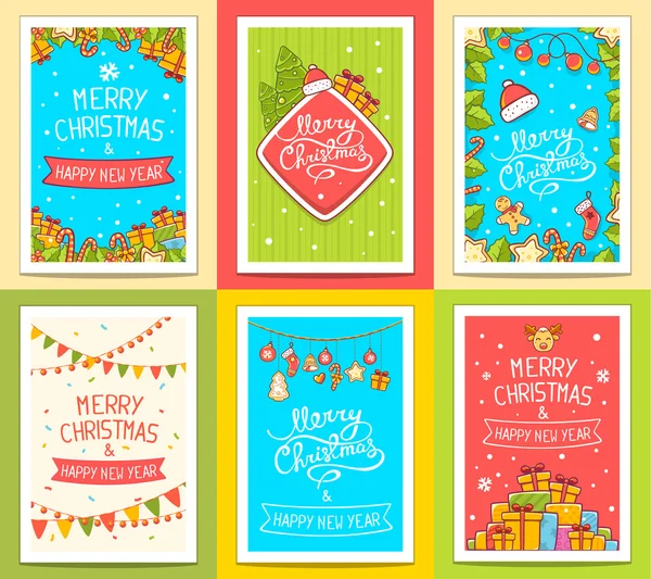 Collection of Christmas templates — Stok Vektör