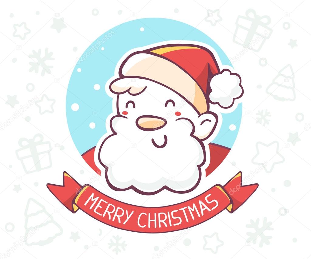 Christmas card with Santa