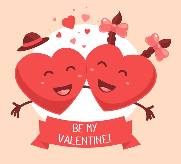 Valentines Day greetings card — Stock Vector