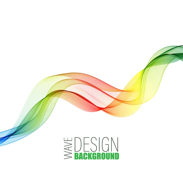 Abstract vector background, rainbow horizontal transparent waved lines for brochure, website, flyer design. Синий жёлтый дым. — стоковый вектор