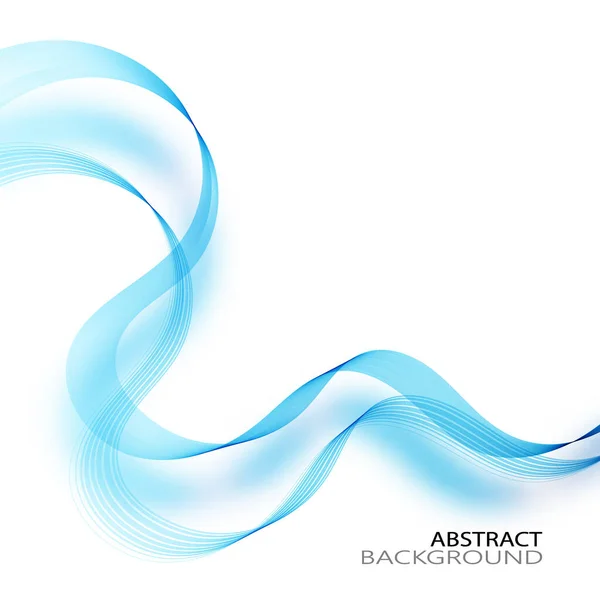 Abstract modern blue wave background with shadow — Stock Vector