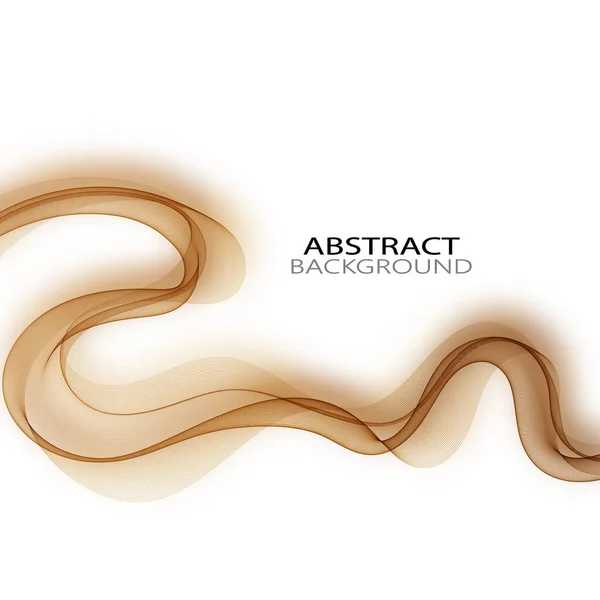Fondo de ondas marrón liso elegante abstracto. Diseño vectorial — Vector de stock