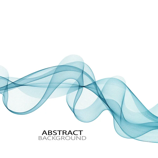 Горизонтальная синяя волна воды на абстрактном фоне — стоковый вектор
