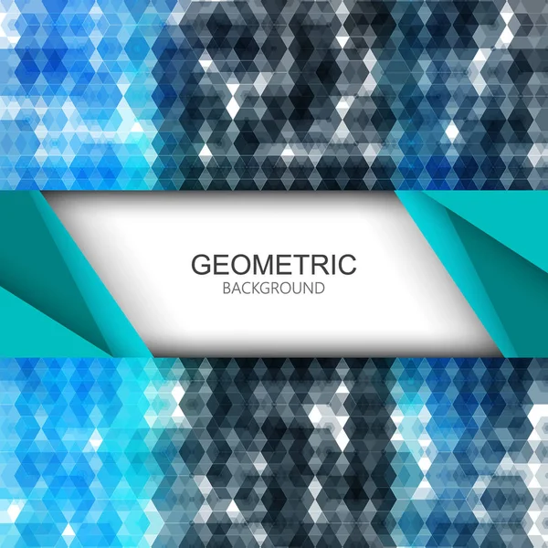 Technologie Hintergrund blau futuristisch abstrakt in digitalem Vektor mit Sechseck. — Stockvektor