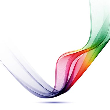 Soyut dalga vektör arkaplanı, gökkuşağı broşür, web sitesi, broşür tasarımı. Spektrum dalgası. Gökkuşağı rengi. Dumanlı hatlar E10