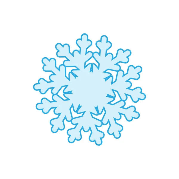 Invierno Copo de nieve aislado sobre fondo blanco. Ilustración vectorial. — Vector de stock