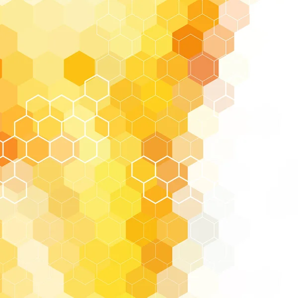 Patrón hexagonal naranja de moda abstracto. Fondo poligonal moderno. Colorido mosaico. — Vector de stock