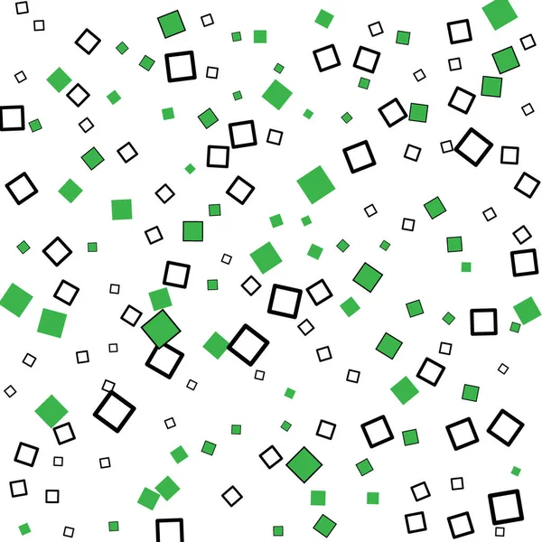 Cuadrados verdes formas técnica fondo blanco. Diseño de tecnología vectorial — Vector de stock