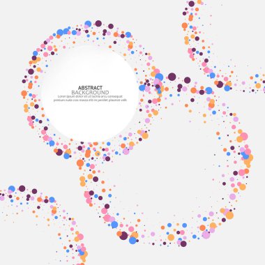 Bubbles Circle Noktaları Eşsiz Renk Parlak Soyut Arkaplan