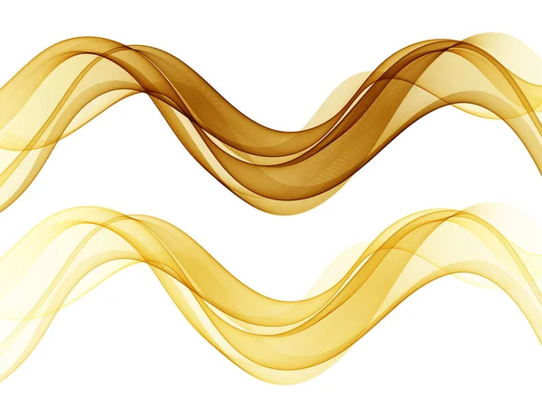 Διάνυσμα Αφηρημένη χρυσό καπνιστό κύματα φόντο. Σχεδιασμός φυλλαδίου προτύπου — Διανυσματικό Αρχείο
