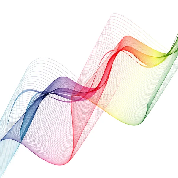 Abstract wave vector background, rainbow waved lines for brochure, website, flyer design. Spectrum wave. — Stock Vector