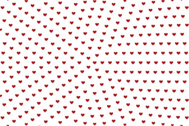 Kırmızı kalplerin soyut yarım ton arkaplanı, tasarım ögesi