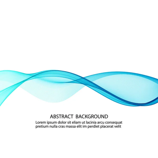Abstrakter Vektorhintergrund, blau gewellte Linien für Broschüre, Website, Flyer-Design. — Stockvektor