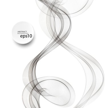 Gri ve şeffaf dikey dalgaların hareket vektör çizgileri, soyut arkaplan,