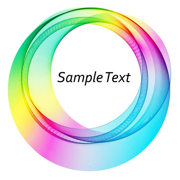 Renk şeffaf daire dalga tasarımı ile soyut arkaplan