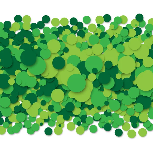 Bubliny kruh tečky unikátní zelená světlý design vektor pozadí — Stockový vektor