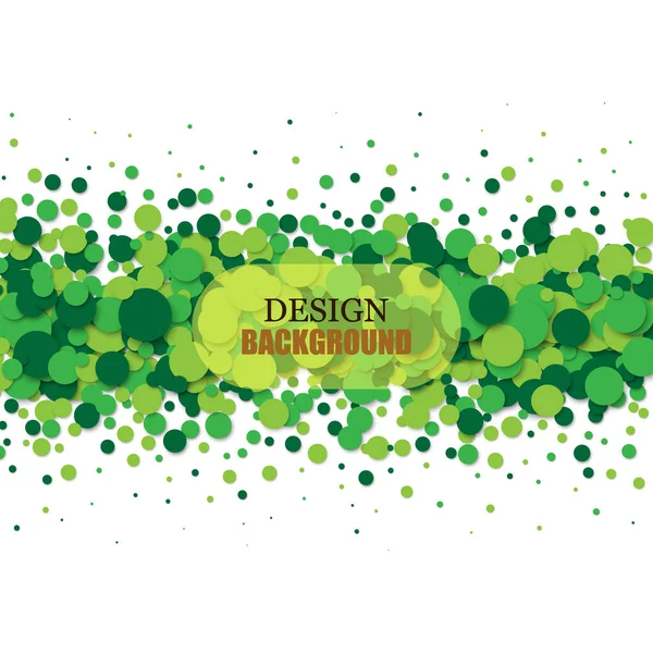 Бульбашки Круг Крапки Унікальний Зелений Яскравий Дизайн Векторний Фон — стоковий вектор