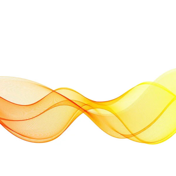 Αφηρημένη πορτοκαλί κίτρινο οριζόντιο διαφανές κύμα σχεδιασμό σε λευκό φόντο — Διανυσματικό Αρχείο