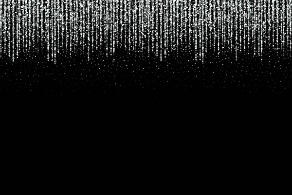 Ezüst csillogás vektor textúra elszigetelt fekete háttérrel. Ezüst részecskék színe. Ünnepi háttérkoncepció. — Stock Vector