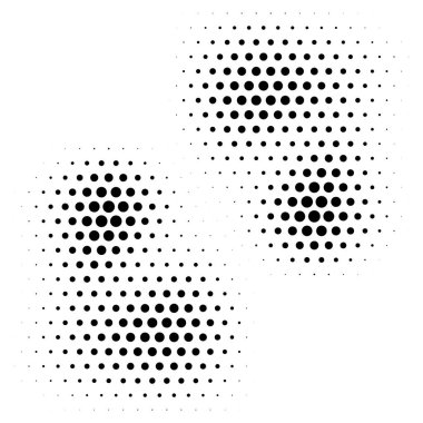 Yarıton tasarım arka planı. Monokrom yarım ton deseni. Soyut geometrik noktalar arkaplanı.