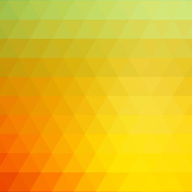 Soyut turuncu vektör tasarımı ışık şablonu arka planı. Üçgenler mozaiği