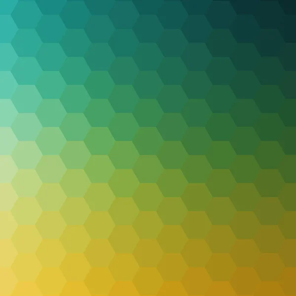 Brillante verde amarillo hexagonal diseño panal fondo abstracto — Vector de stock