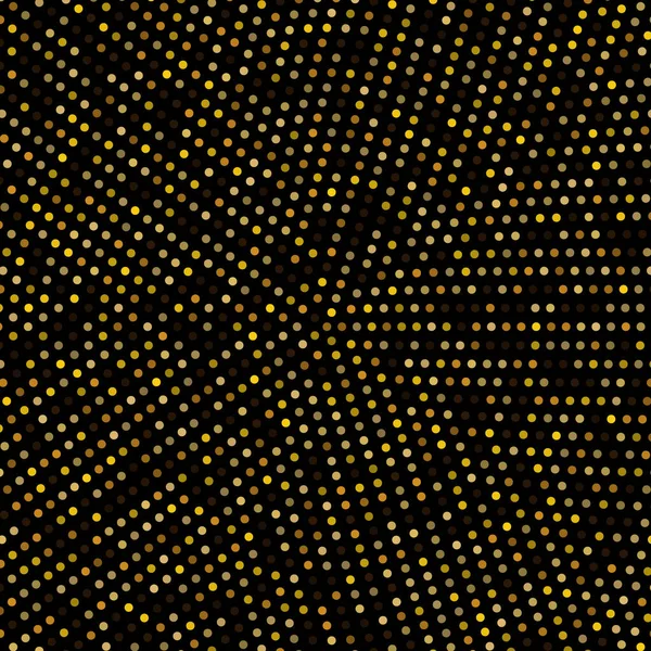 Soyut altın parıltılı yarım ton arkaplan. Lüks parlayan noktalar çemberi. Grafik tasarımı için neşeli yuvarlak çerçeve.
