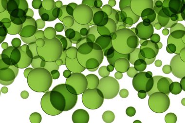 Yeşil daireler soyut arkaplan dizayn eder. Vektör illüstrasyonu.