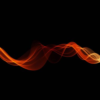 Soyut parlak altın rengi şeffaf dalga tasarım elementi