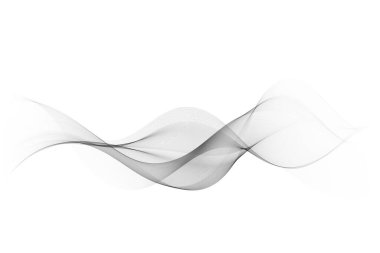 Beyaz arkaplan vektör tasarımında gümüş pürüzsüz çizgiler dalgalanıyor, parlak dekoratif broşür şürü