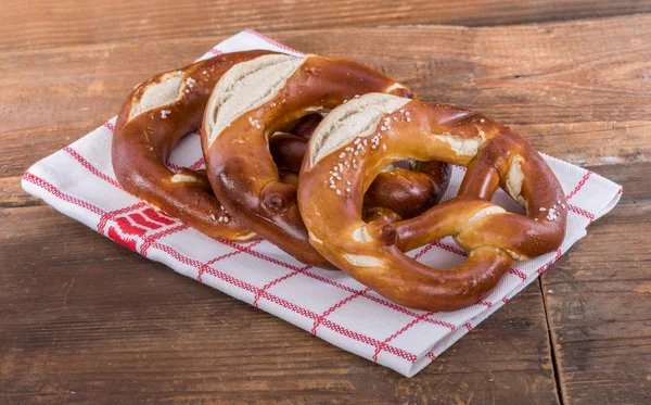 Fresh bavarian pretzels — Stock Photo, Image