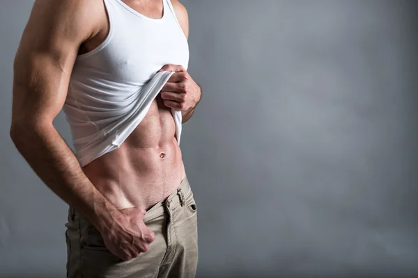 Abs of athletic man — Stock Photo, Image