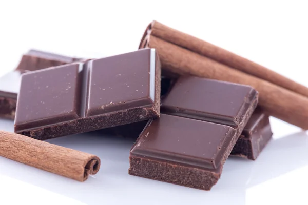 Barras de chocolate con canela — Foto de Stock