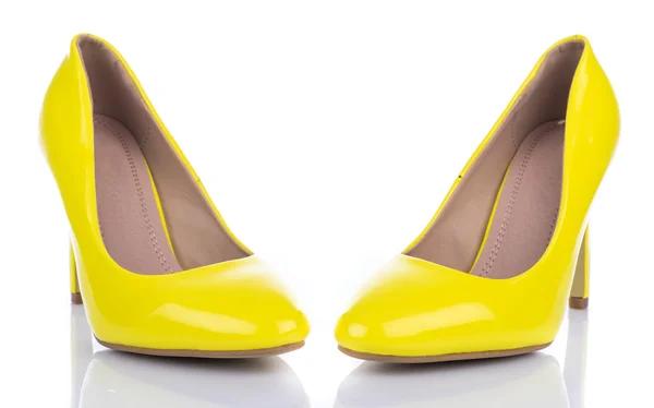 Yellow high heels shoes — Stock Photo, Image