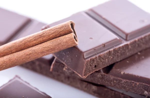 Barras de chocolate con canela — Foto de Stock