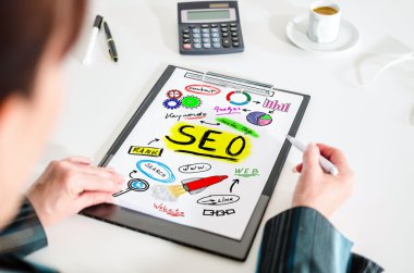 Bir Pano üzerinde seo kavramı