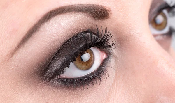 Close-up van oog make-up — Stockfoto