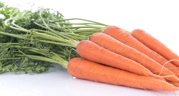 Fresh carrots with leaves — Stock Photo, Image