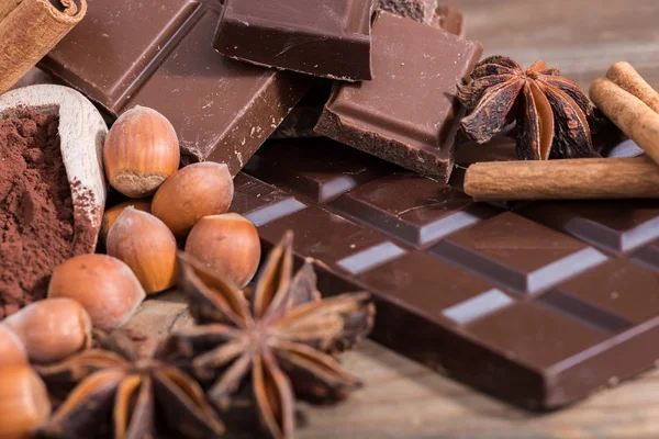 Una composición de chocolate — Foto de Stock