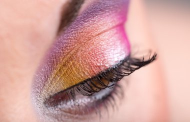 Göz makyajı closeup