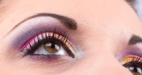 Close-up van oog make-up — Stockfoto