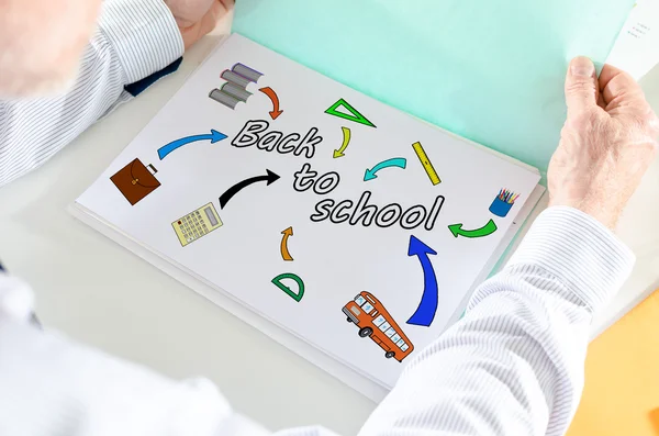 Back to school concept on a paper — Stock Photo, Image