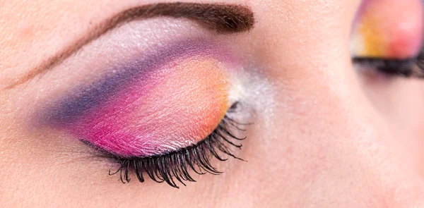 Close-up van oog make-up — Stockfoto