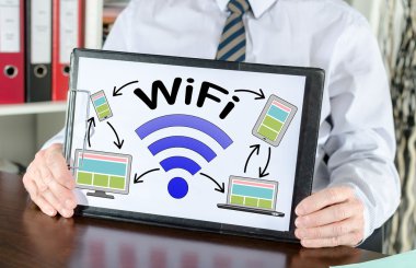 WiFi kavramı üzerinde bir Pano