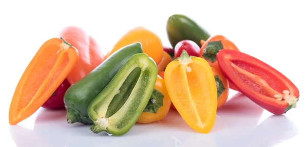 Fresh assortment of mini peppers — Stock Photo, Image