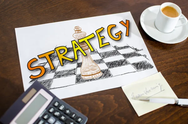 Strategie concept op papier — Stockfoto