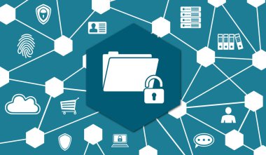 Bağlı simgelerle veri koruması kavramı